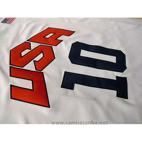 Camiseta USA 2012 Kobe Bryant #10 Blanco